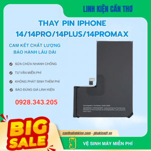 Thay pin iphone 14, 14pro, 14plus, 14promax tại Cần Thơ