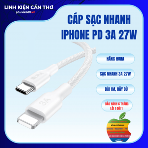 Cáp sạc iphone nhanh PD 3A 27W chính hãng Hora
