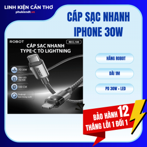 Cáp sạc iphone 30W hãng Robot RECL100