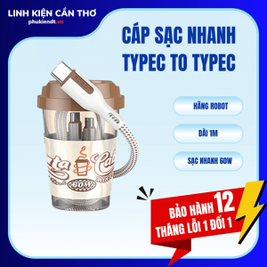 Cáp sạc nhanh 60W typec to typec Robot RCOCC100