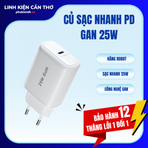 Củ sạc nhanh PD GAN 25W Robot RT-GC01