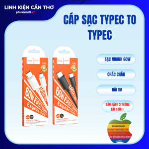 Cáp sạc 2 đầu typec sạc nhanh hãng Hoco