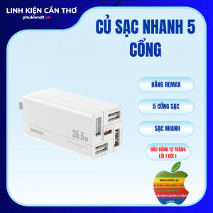 Củ sạc nhanh 5 cổng 35.5W hãng Remax