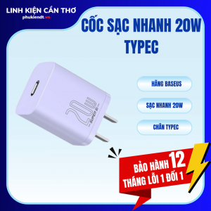 Cốc sạc iphone Baseus sạc nhanh PD 20W